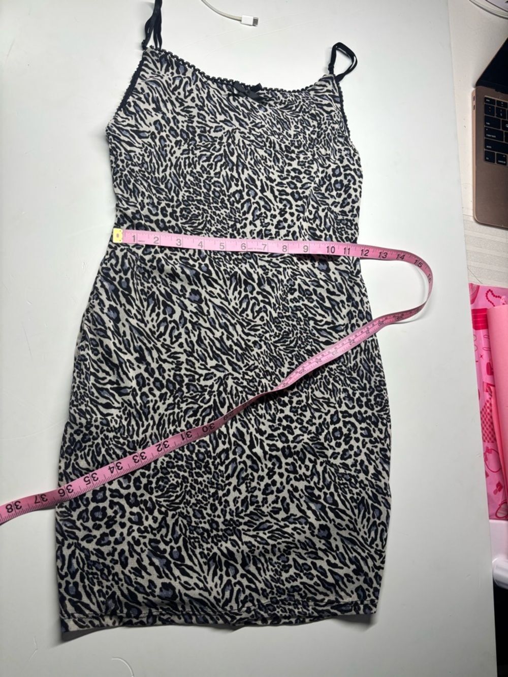Urban Renewal Leopard Print Mini Slip Dress Size M - Picture 4 of 7